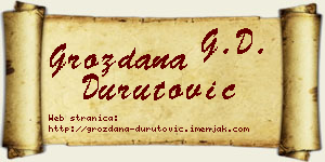Grozdana Durutović vizit kartica